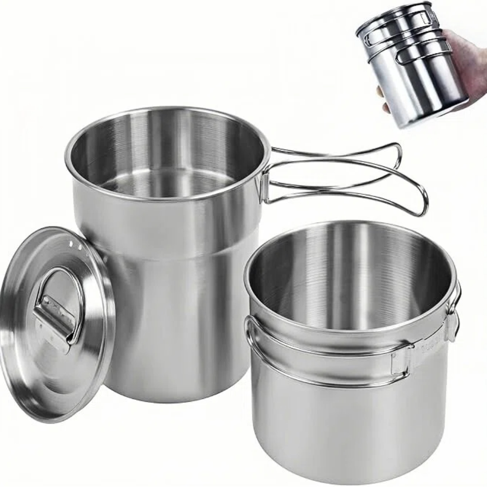 Camping Cooking Cylinder - 접이식 캠핑컵 머그컵 캠핑 냄비 조리기구