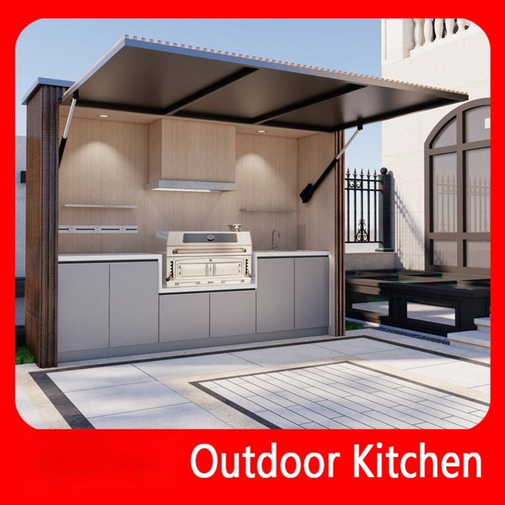 Camping Cooking Dining Set - 이동식 야외 주방 아일랜드 접이식 바베큐