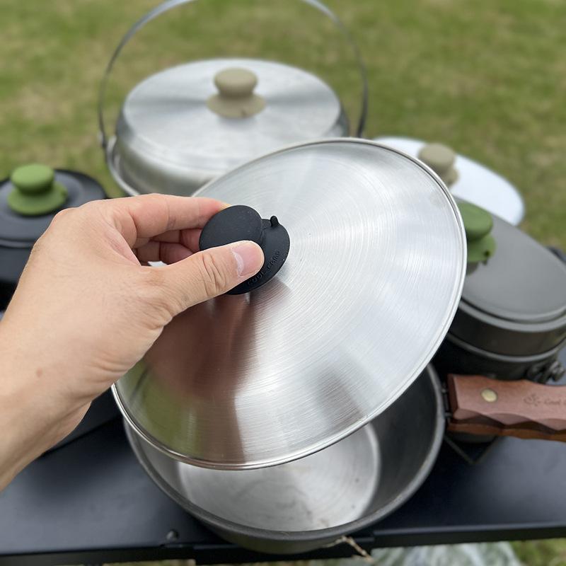 Camping Cooking Cup - 1PC 실리콘 냄비 뚜껑 손잡이 4.9cm