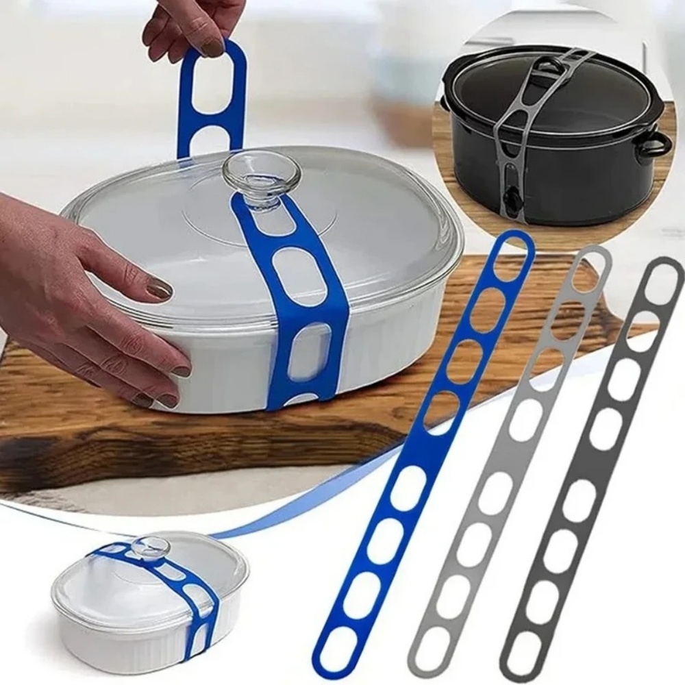 Camping Cooking Pot With Lid - 재사용 가능한 실리콘 탄성 냄비 뚜껑