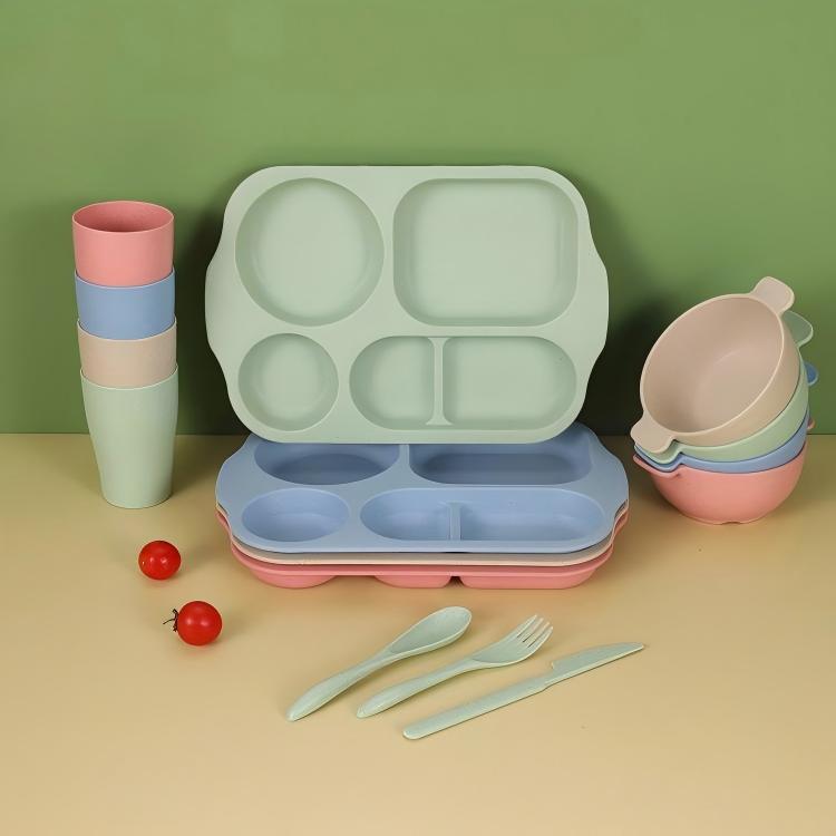 Camping Cooking Disc - 24/2Pcs 식품 등급 플라스틱 식기 세트