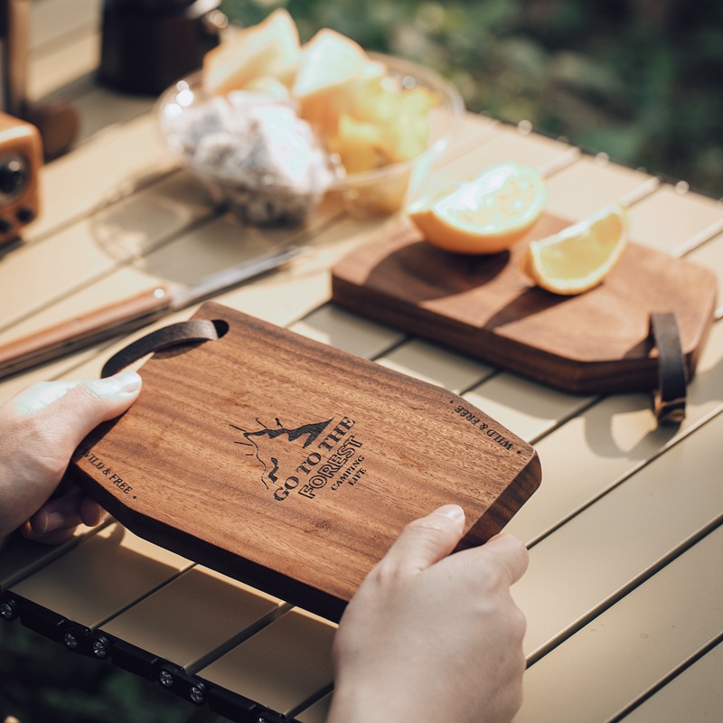 Camp Cutting Board - 캠핑용 커팅보드 나무 도마 서빙 트레이
