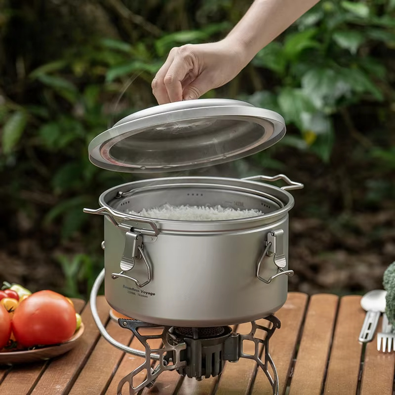 Camping Cooking Pot Large - 쿠커 야외 캠핑용 냄비 수프 냄비