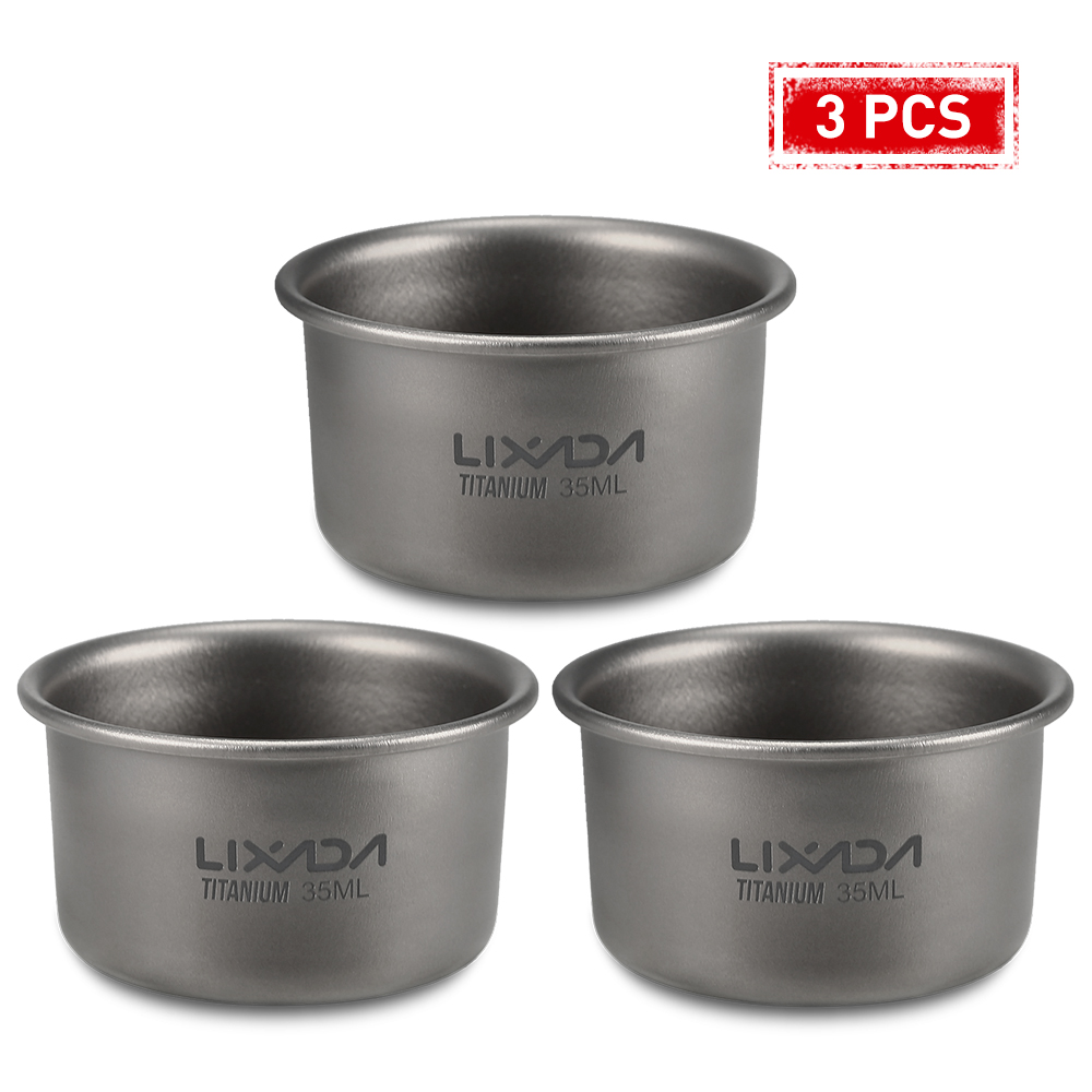 Camping Cooking Cup - Lixada 미니 티타늄 찻잔, 홈 오피스,