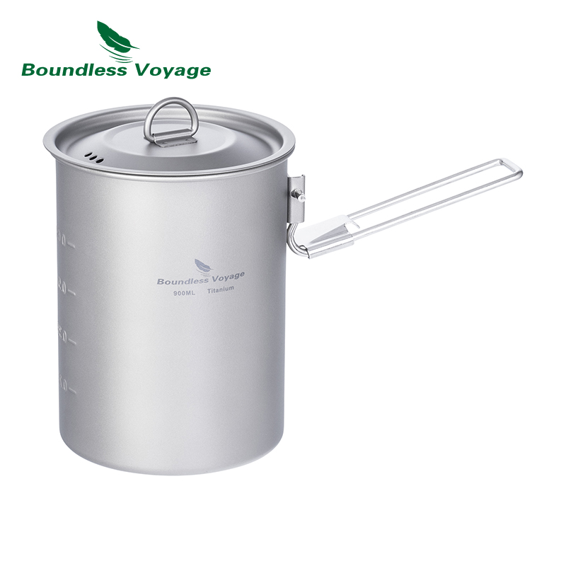 Camping Cooking Cup - 무한 항해 900ml 티타늄 냄비 컵