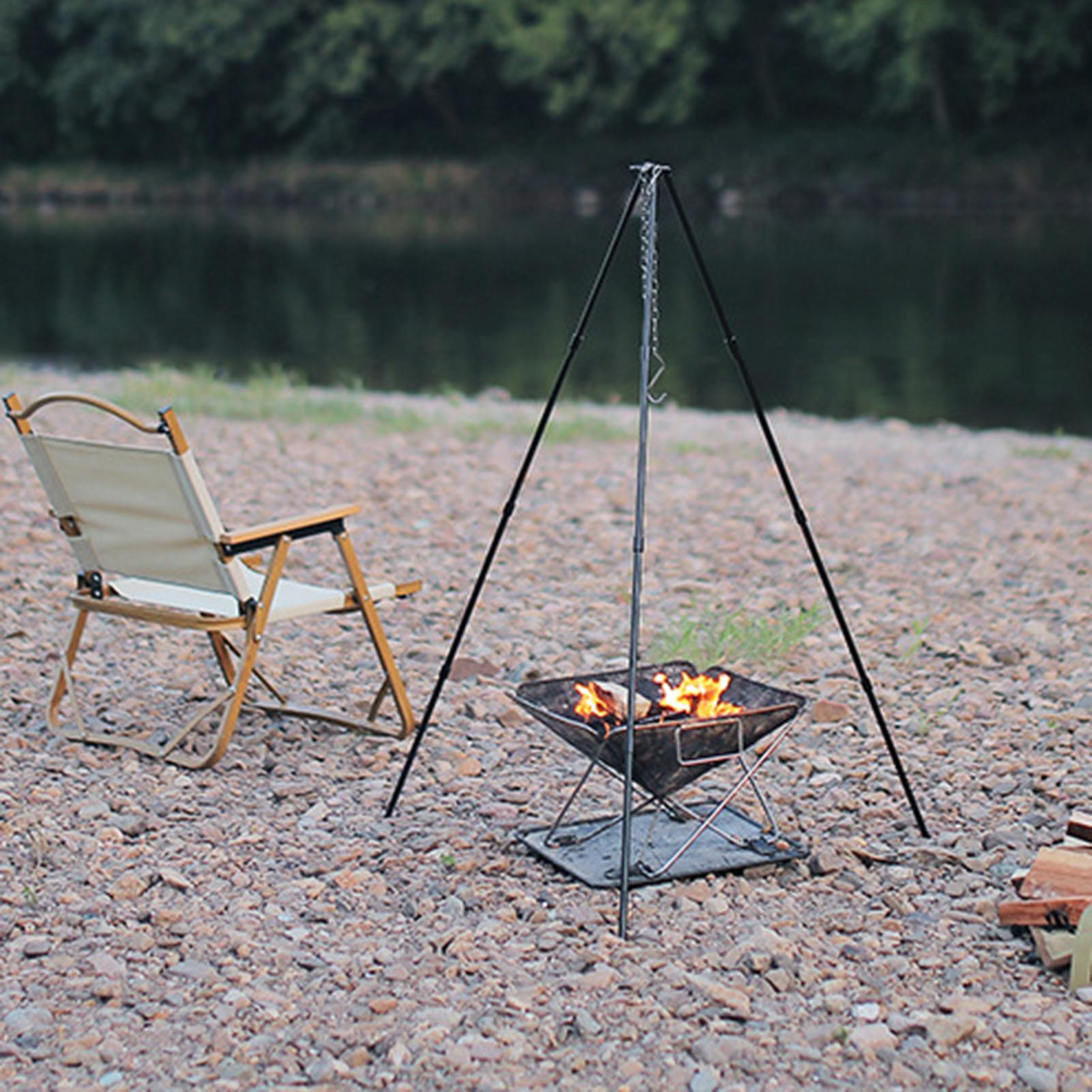 Camping Cooking Pot Large - 야외 대형 모닥불 삼각대 휴대용 캠핑