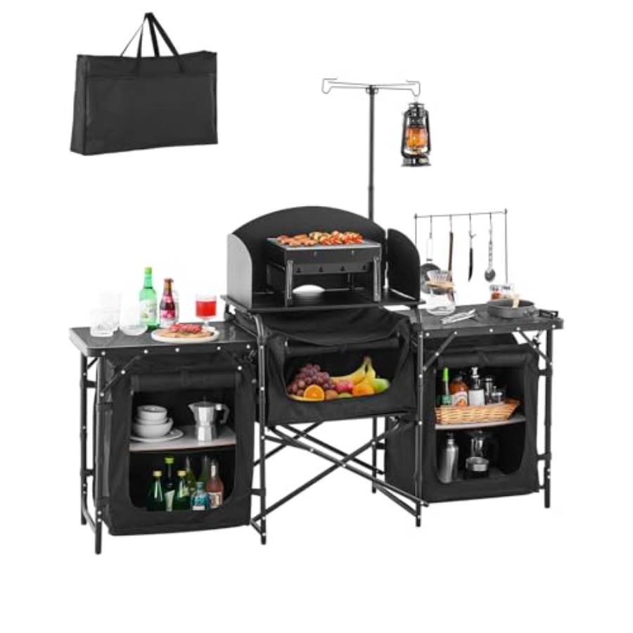 Camping Cooking Cupboard - 캠핑 키친 테이블, 야외 캠프 조리대,