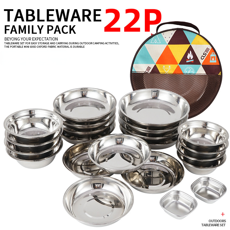 Camping Cooking Dining Set - 새로운 캠핑용 휴대용 식기 세트 22종