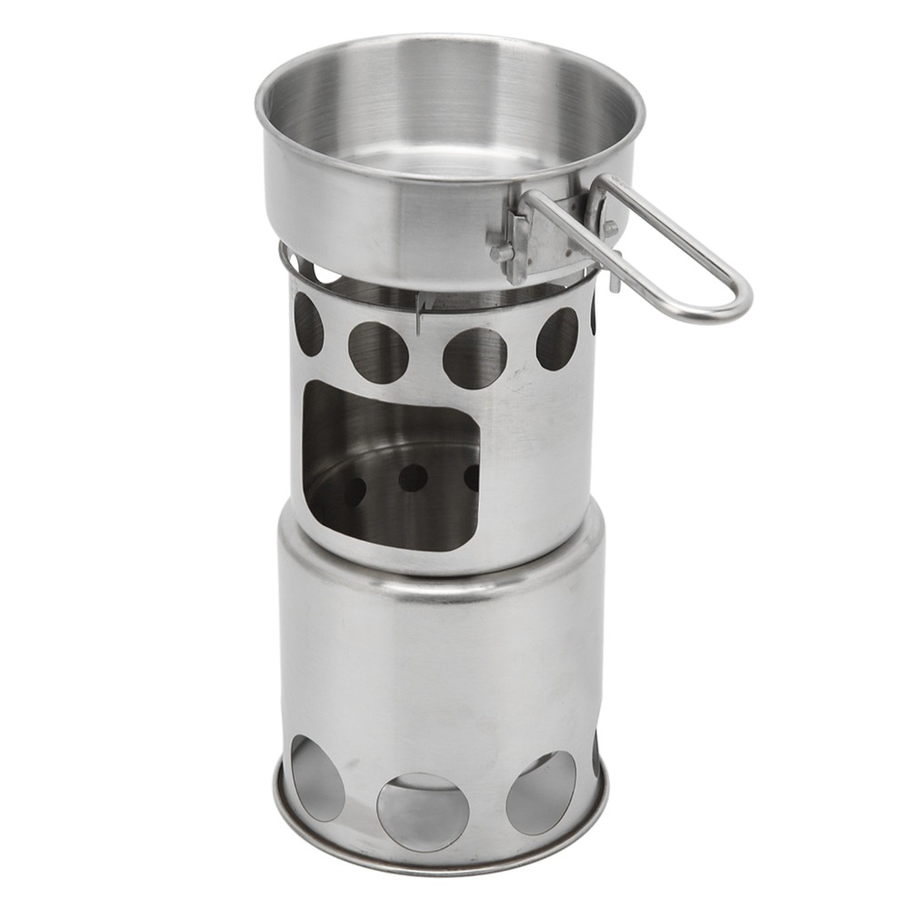 스테인레스 스틸 캠핑 조리기구 세트 메쉬 파우치가 있는 - Camping Cooking Pot With Lid 리뷰 및 가격
