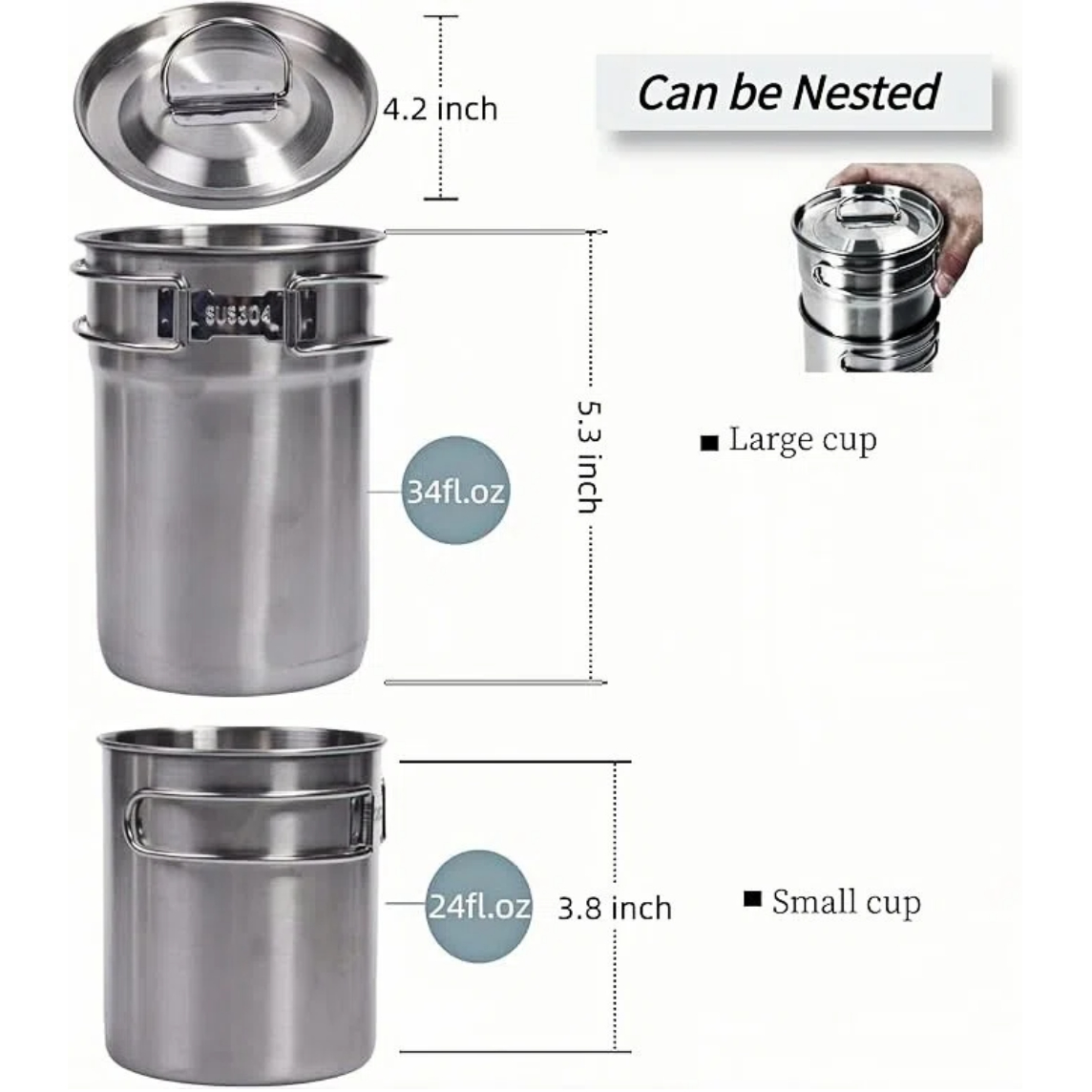 접이식 캠핑컵 머그컵 캠핑 냄비 조리기구 304 식품  - Camping Cooking Cylinder 리뷰 및 가격