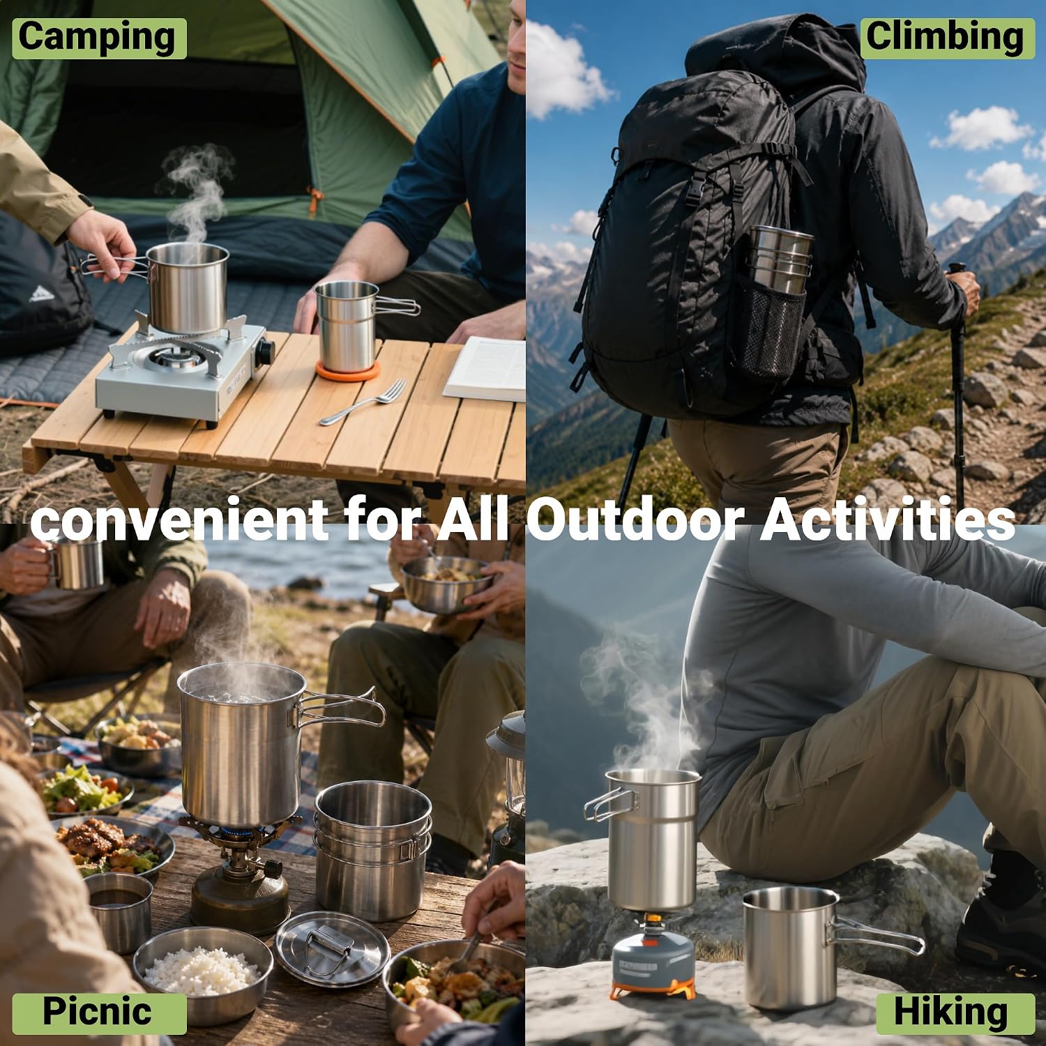 접이식 캠핑컵 머그컵 캠핑 냄비 조리기구 304 식품  - Camping Cooking Cylinder 리뷰 및 가격