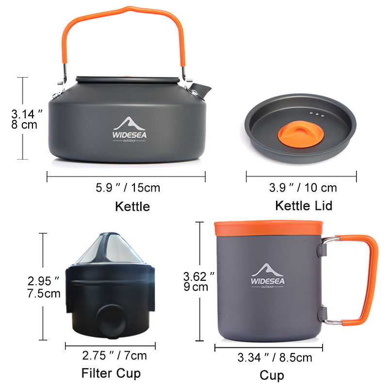 Widesea 캠핑 커피 조리기구 세트, 야외 식기 장 - Camping Cooking Cup 리뷰 및 가격
