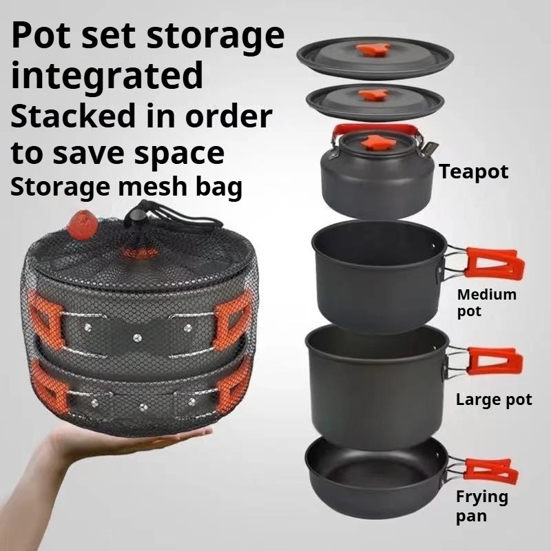 휴대용 대용량 냄비 편리한 내열성 손쉬운 청소 손잡이  - Camping Cooking Pot Large 리뷰 및 가격