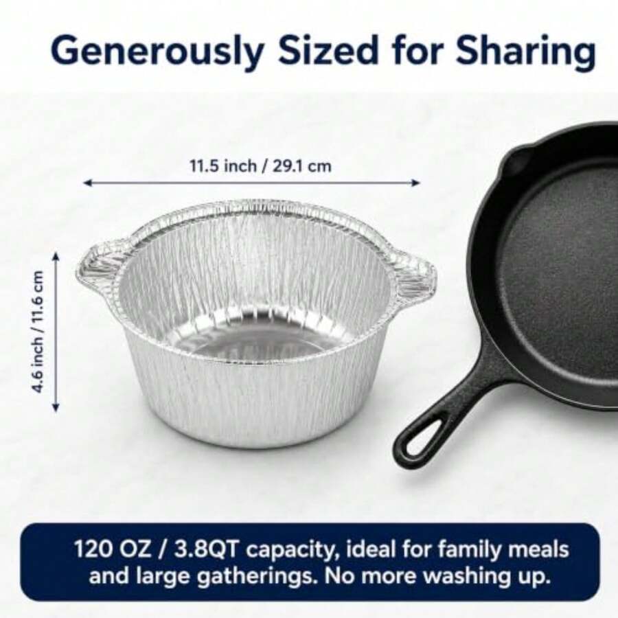 뚜껑이 있는 일회용 냄비 12팩, 캠핑 베이킹 요리용  - Camping Cooking Pot With Lid 리뷰 및 가격