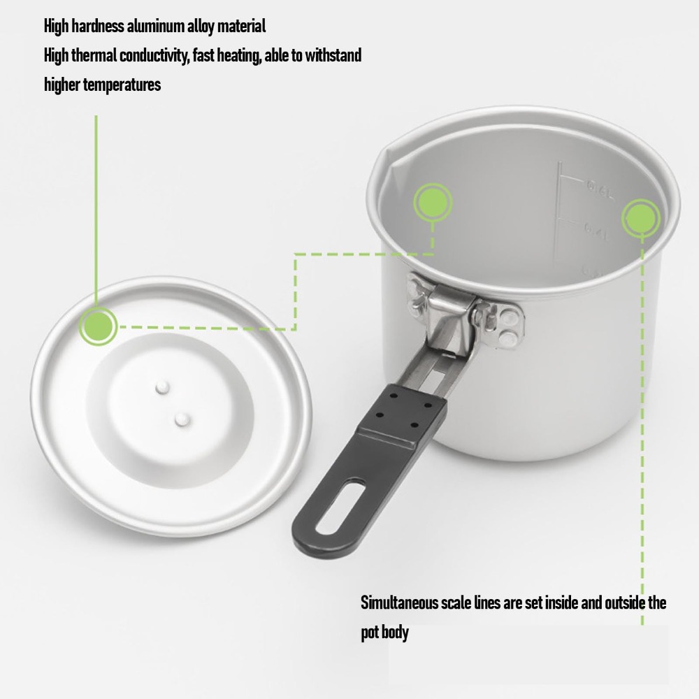캠핑용 조리 냄비, 770ml 휴대용 알루미늄 합금 냄 - Camping Cooking Pot With Lid 리뷰 및 가격