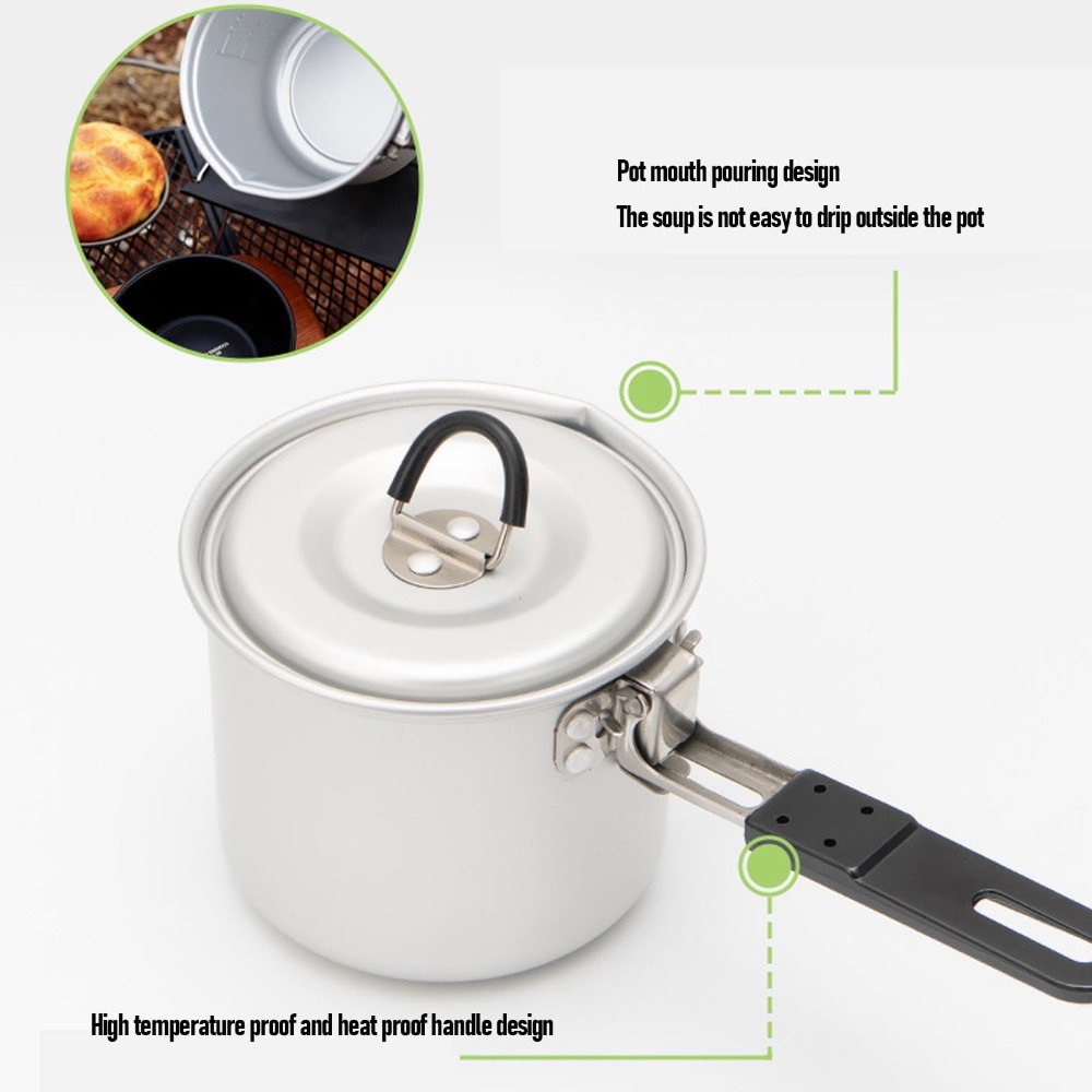캠핑용 조리 냄비, 770ml 휴대용 알루미늄 합금 냄 - Camping Cooking Pot With Lid 리뷰 및 가격