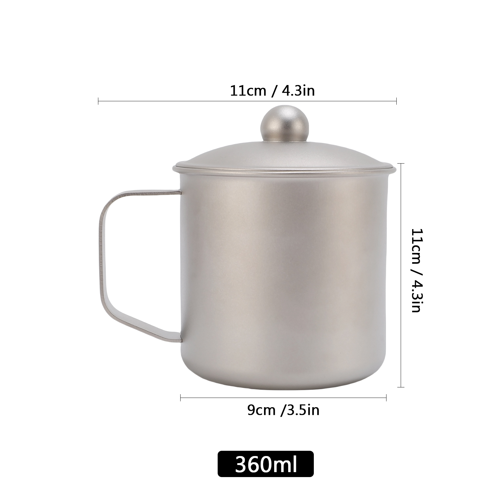 360ml 캠핑컵 무광 순수 티타늄 캠핑 머그컵 뚜껑  - Camping Cooking Cup 리뷰 및 가격
