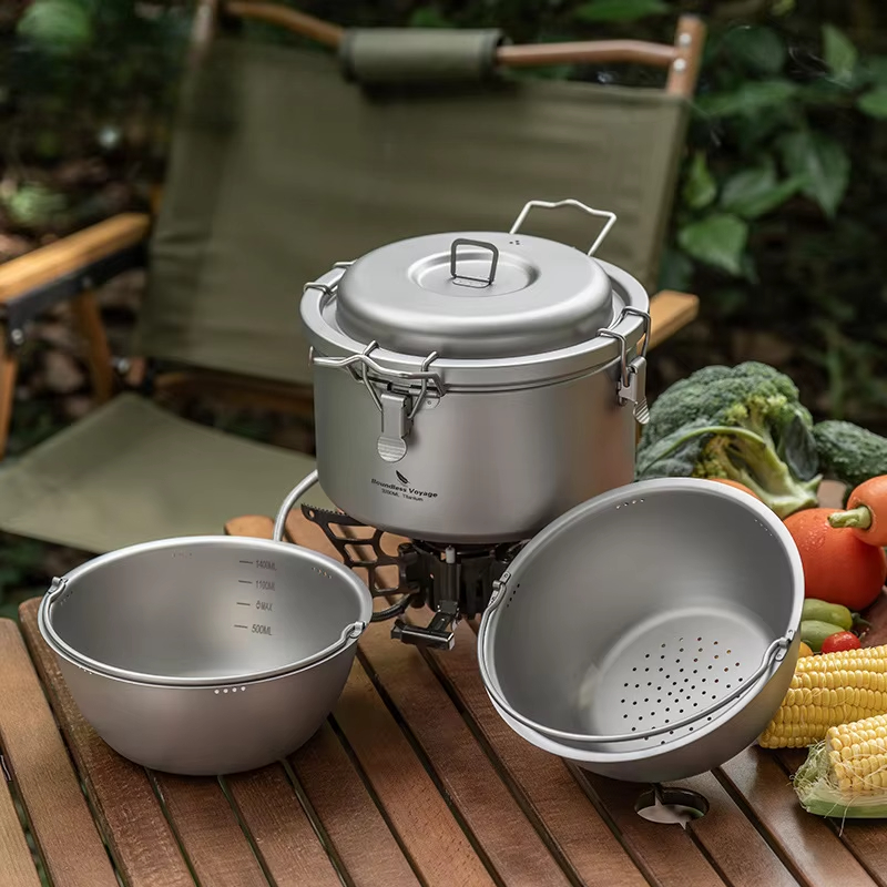 쿠커 야외 캠핑용 냄비 수프 냄비 스튜 냄비 밥솥 대용 - Camping Cooking Pot Large 리뷰 및 가격
