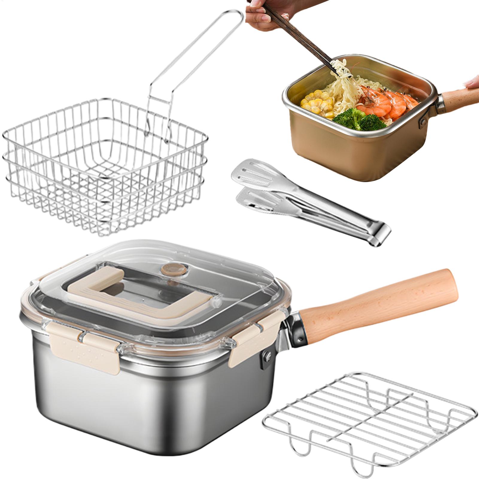 딥 프라이어 팬 세트 사각 캠핑용 냄비 대형 스테인리스 - Camping Cooking Pot Large 리뷰 및 가격