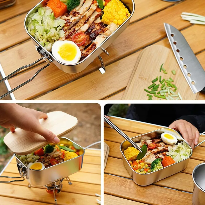 304 스테인레스 스틸 휴대용 도시락 상자, 야외 캠핑 - Camp Cutting Board 리뷰 및 가격