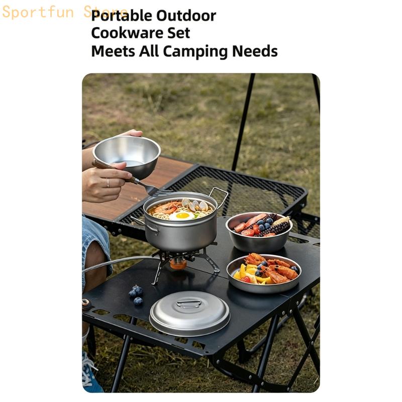 냄비 뚜껑과 트레이가 포함된 캠프 식사 조리기구 그룹, - Camping Cooking Dining Set 리뷰 및 가격