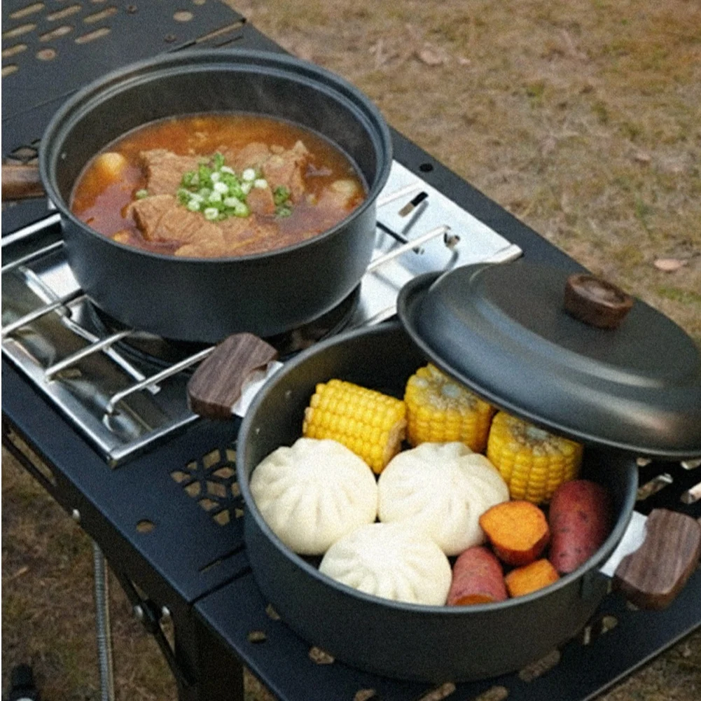 3L 캠핑 요리 냄비 세트 알루미늄 합금 핫팟 및 스티 - Camping Cooking Pot With Lid 리뷰 및 가격