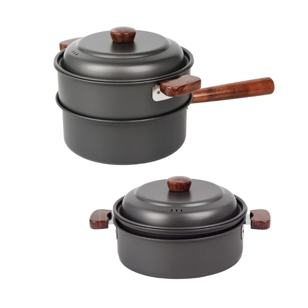 3L 캠핑 요리 냄비 세트 알루미늄 합금 핫팟 및 스티 - Camping Cooking Pot With Lid 리뷰 및 가격