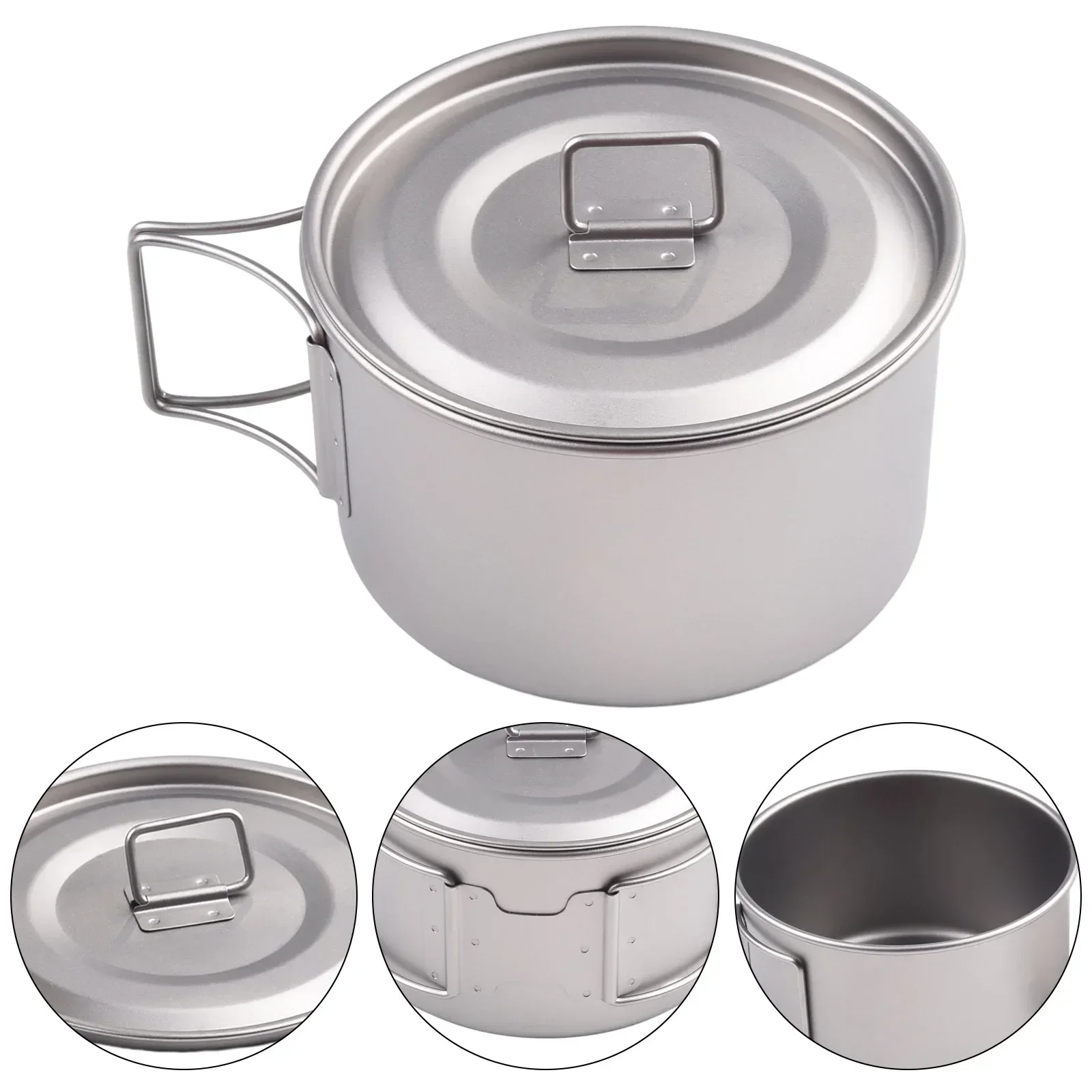접이식 손잡이가 있는 티타늄 그릇, 캠핑 그릇, 뚜껑  - Camping Cooking Pot With Lid 리뷰 및 가격