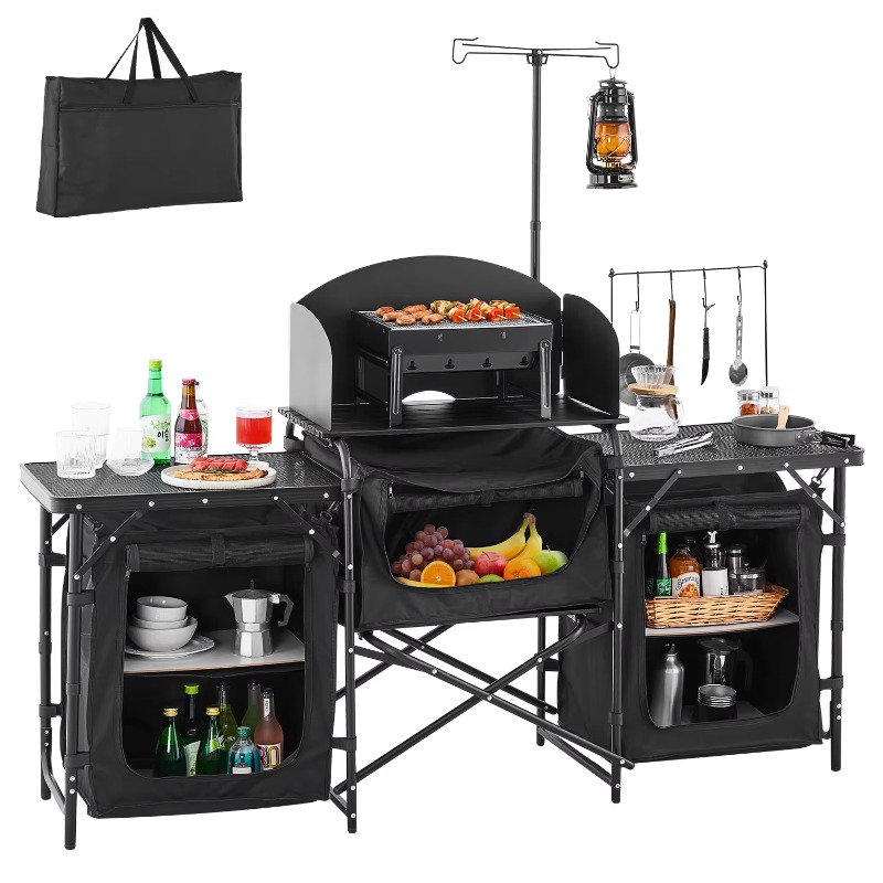 【핫】VEVOR 캠핑 주방 테이블 알루미늄 휴대용 조리 - Camping Cooking Cupboard 리뷰 및 가격