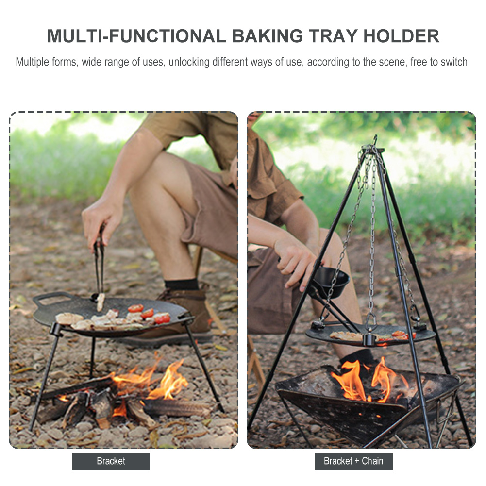 조절 가능한 바베큐 트레이 지지대, 프라이팬 스탠드,  - Camping Cooking Cupboard 리뷰 및 가격