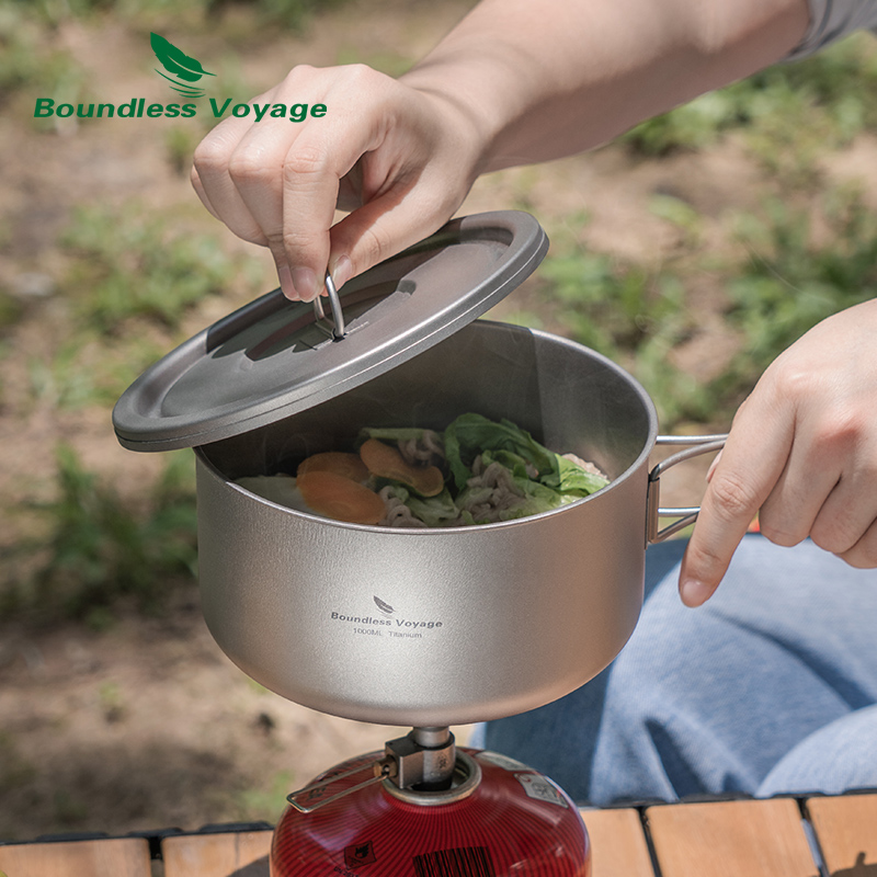 Boundless Voyage 티타늄 캠핑 냄비, 뚜껑 - Camping Cooking Pot With Lid 리뷰 및 가격