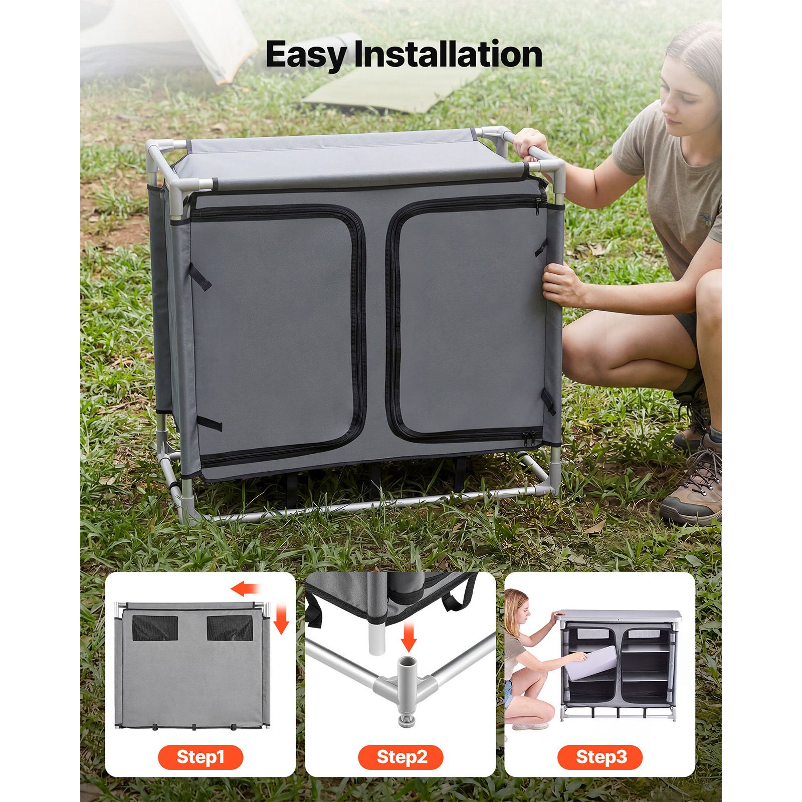 캠핑 수납 캐비닛, 야외 휴대용 알루미늄 경량 테이블, - Camping Cooking Set Compact 리뷰 및 가격