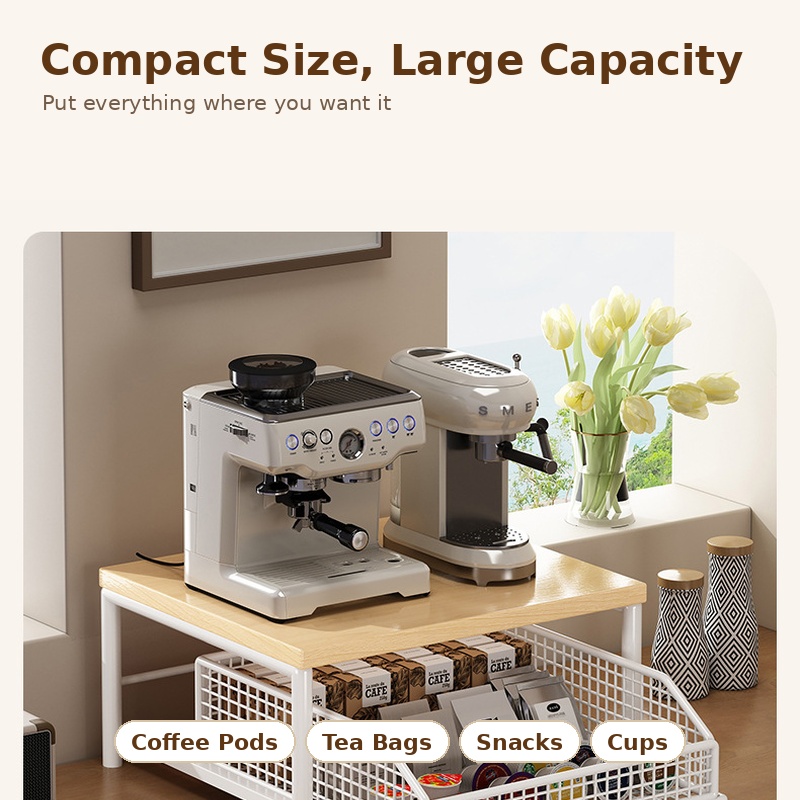 커피머신 수납 선반 서랍형 정리대 철제 원목 상판 주방 - Pocket Coffee Maker 리뷰 및 가격