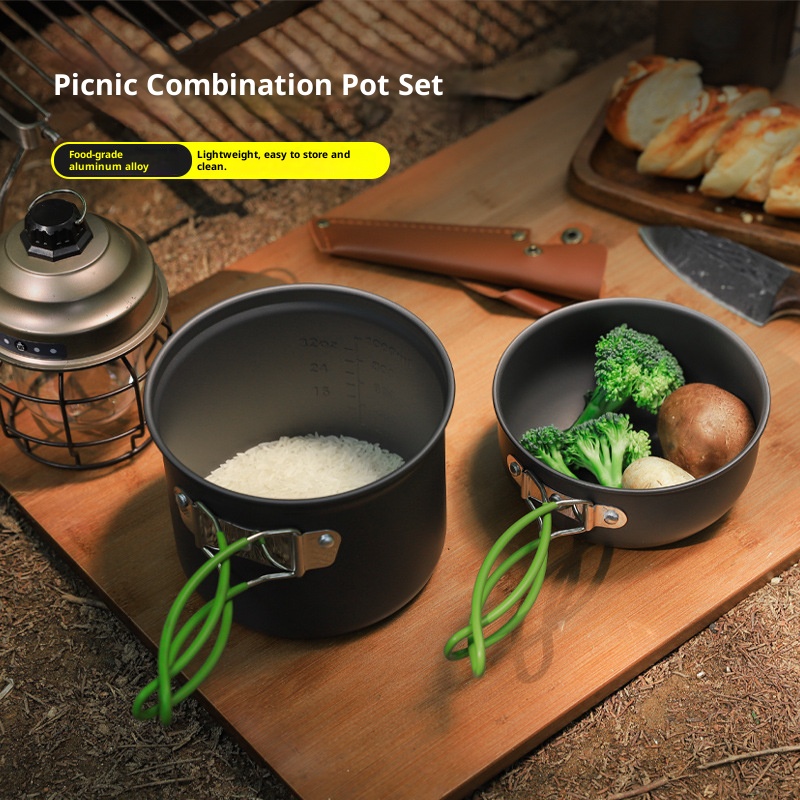 캠핑 조리기구 세트, 초경량 논스틱 팬, 휴대용 컴팩트 - Camping Cooking Set Compact 리뷰 및 가격