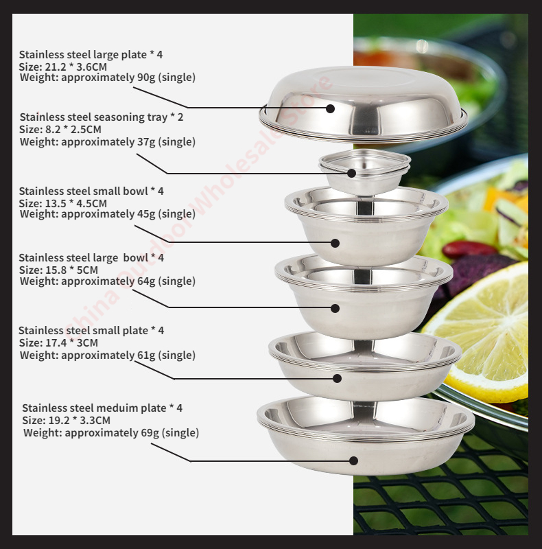 새로운 캠핑용 휴대용 식기 세트 22종 야외 캠핑 식기 - Camping Cooking Dining Set 리뷰 및 가격