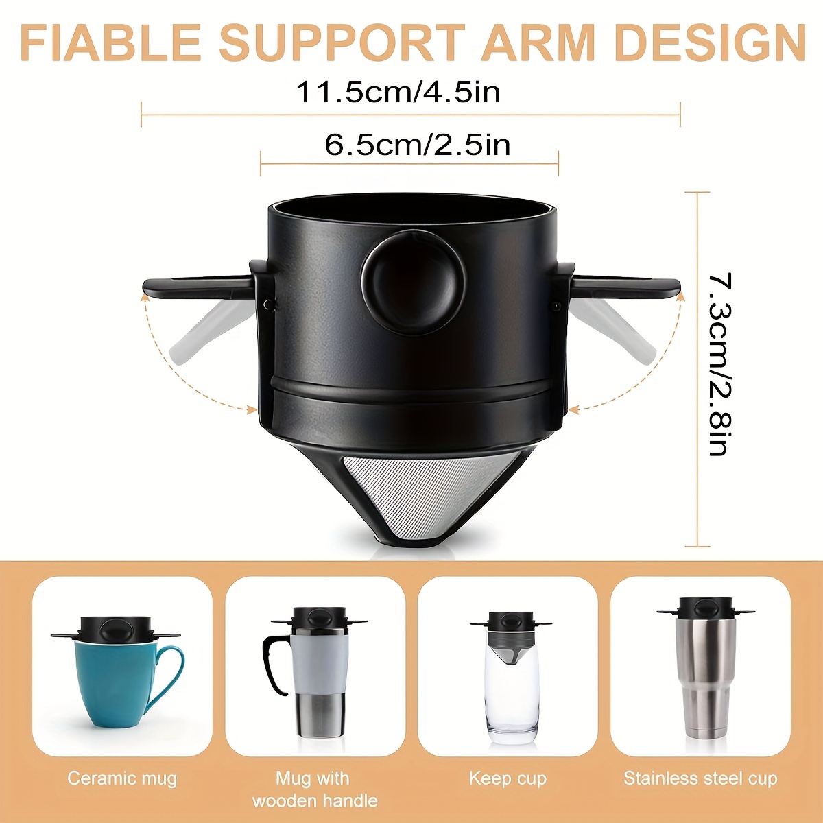 커피 필터 컵 휴대용 재사용 가능한 커피 메이커 필터  - Pocket Coffee Maker 리뷰 및 가격