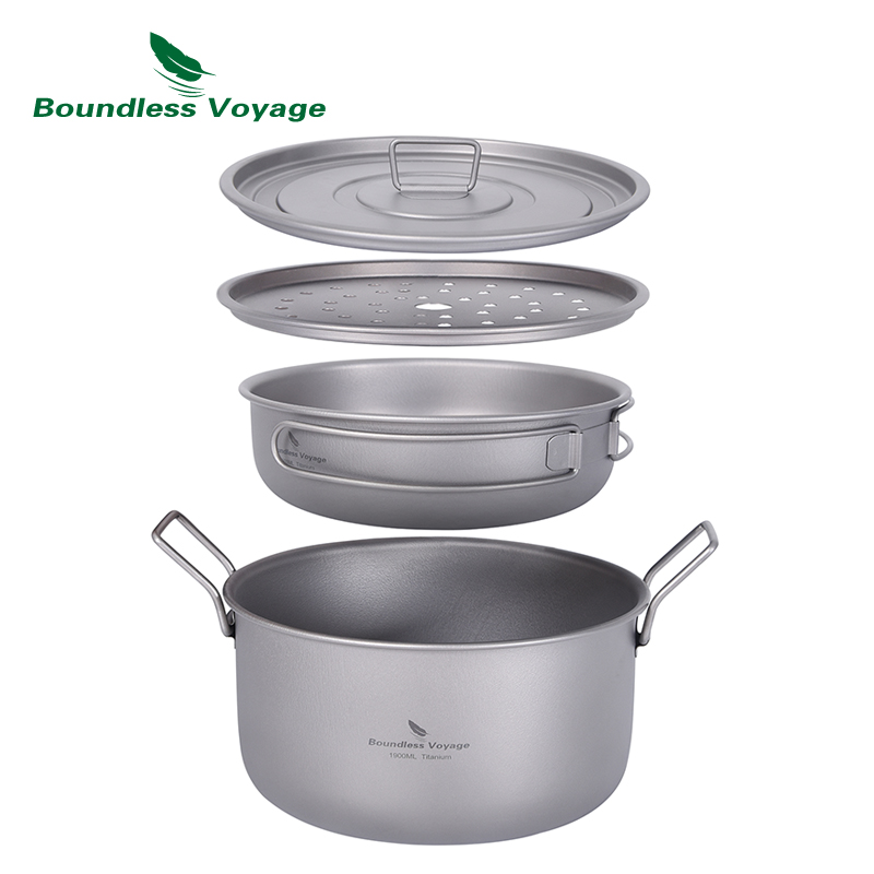 무한 항해 캠핑 요리 냄비 다기능 티타늄 기선 수프 냄 - Camping Cooking Pot With Lid 리뷰 및 가격